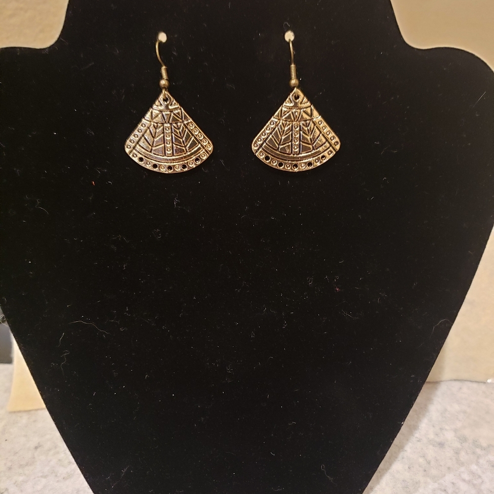Gold tone earrings